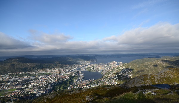 Bergen by og ommegn sett fra Ulriken. Fotograf: Kristin Hauge Klemsdal